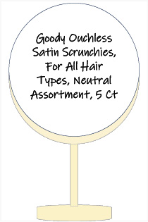 Goody Ouchless Satin Scrunchies, For All Hair Types, Neutral Assortment, 5 Ct