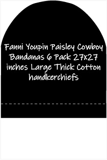 Fanni Youpin Paisley Cowboy Bandanas 6 Pack 27x27 inches Large Thick Cotton handkerchiefs